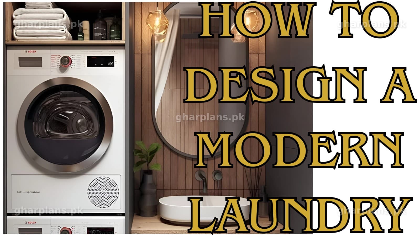 How to Design a Modern Laundry Integration inside a Bathroom and Its Advantages