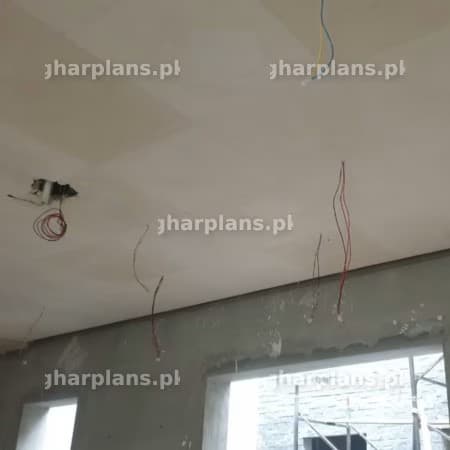 جلی کی وائرنگ کے سیٹ اپ کے ساتھ جپسم فالس سیلنگ کی تنصیب