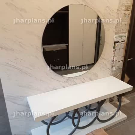 Vanity with wall tile