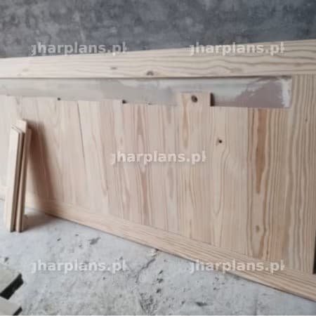 Partially Assembled Wooden Door
