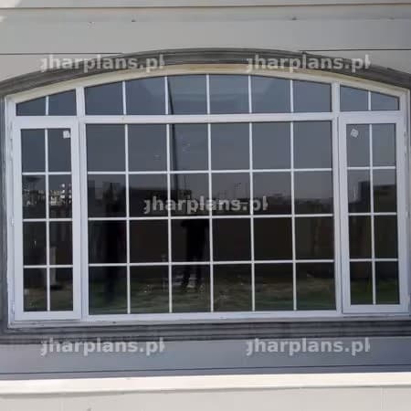 Modern UPVC Glass Window on the Exterior of the House