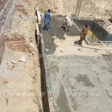 Concrete Placement for a Building Foundation