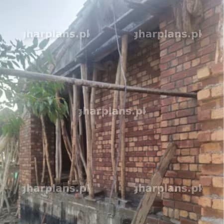 Brick Laying and Roof Preparation in Pakistan