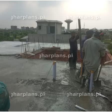 Roof Pouring under Process in Pakistan