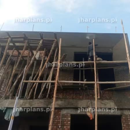 Scaffolding for plastering of front elevation