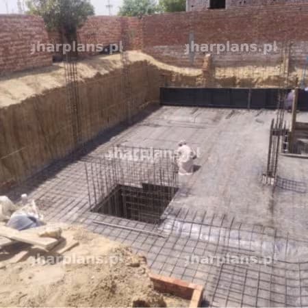 Foundation Reinforcement Work Under Construction in Pakistan
