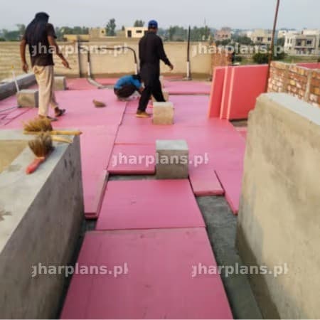 Roof Insulation Installation in Progress