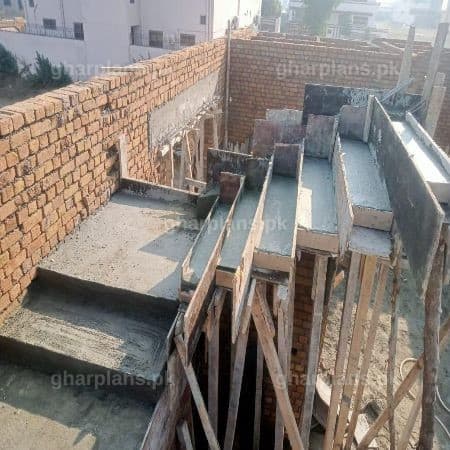 Step-by-Step RCC Staircase Casting: Grey Structure Shuttering and Concrete Work