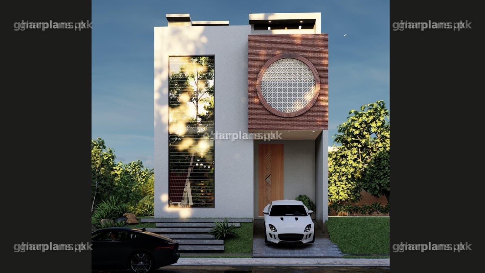 25 x 45 or 5 marla House Plan In Split Level