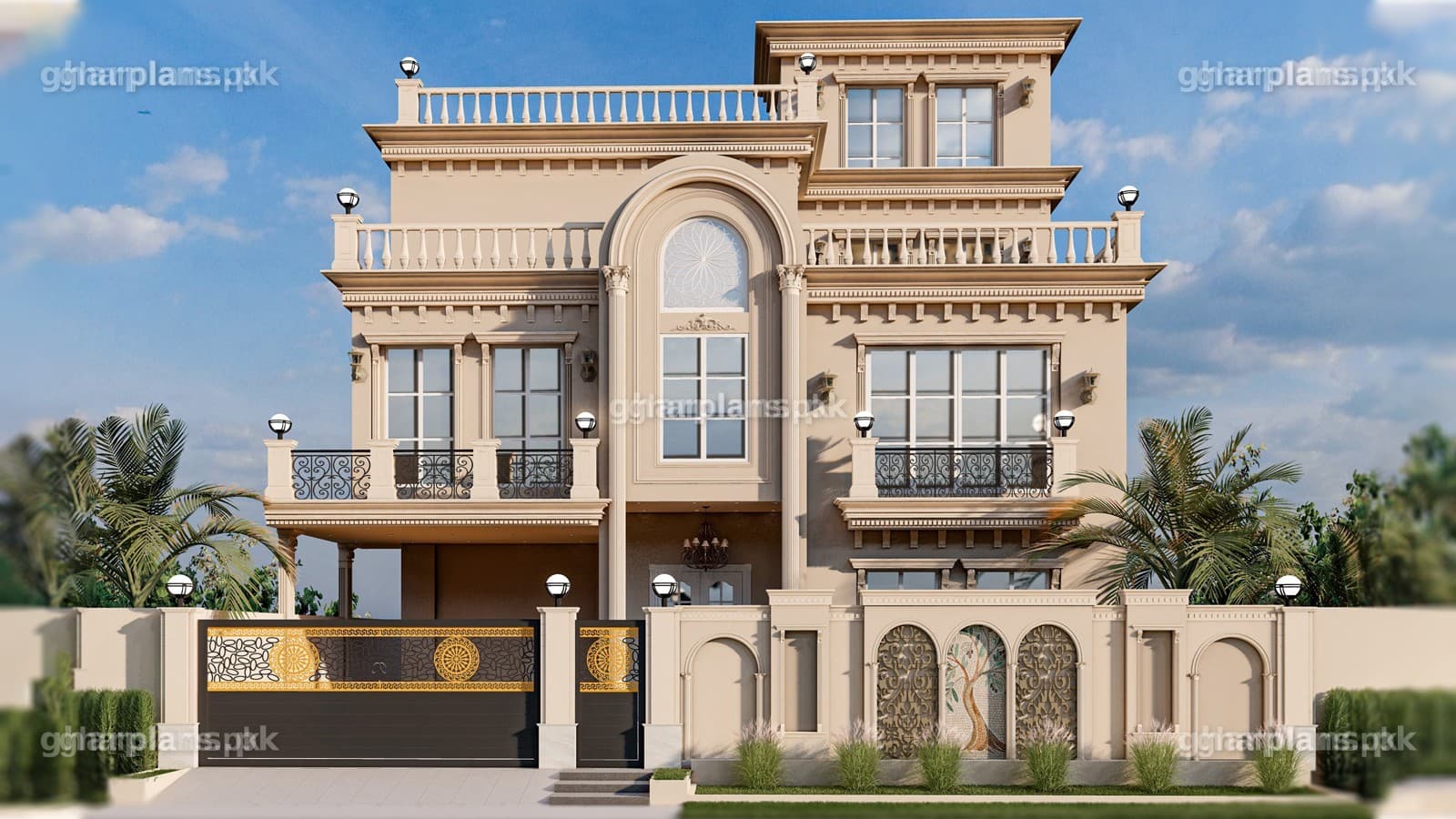 Classical 1 Kanal House Plan