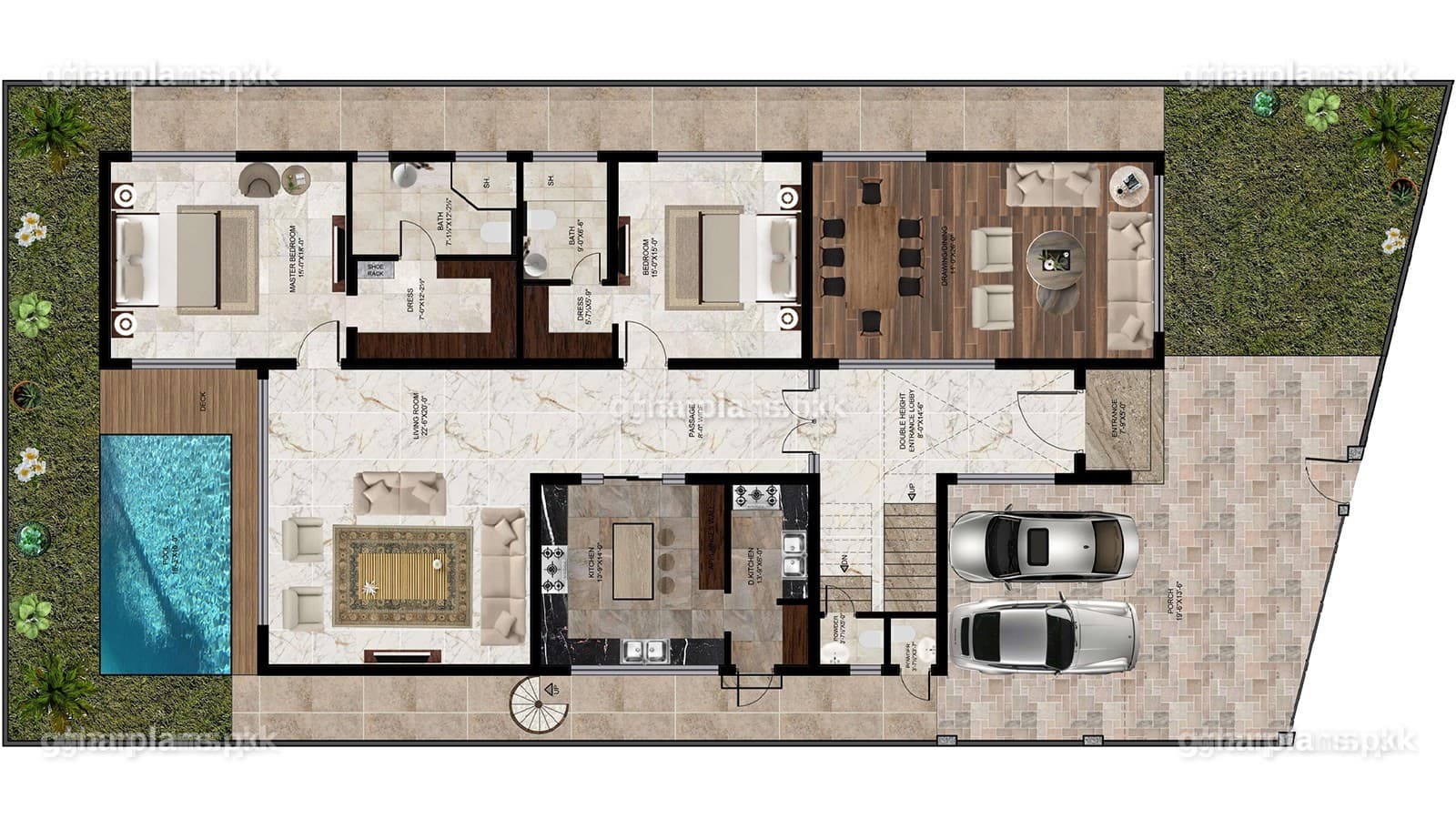 1 Kanal House Map Drawing