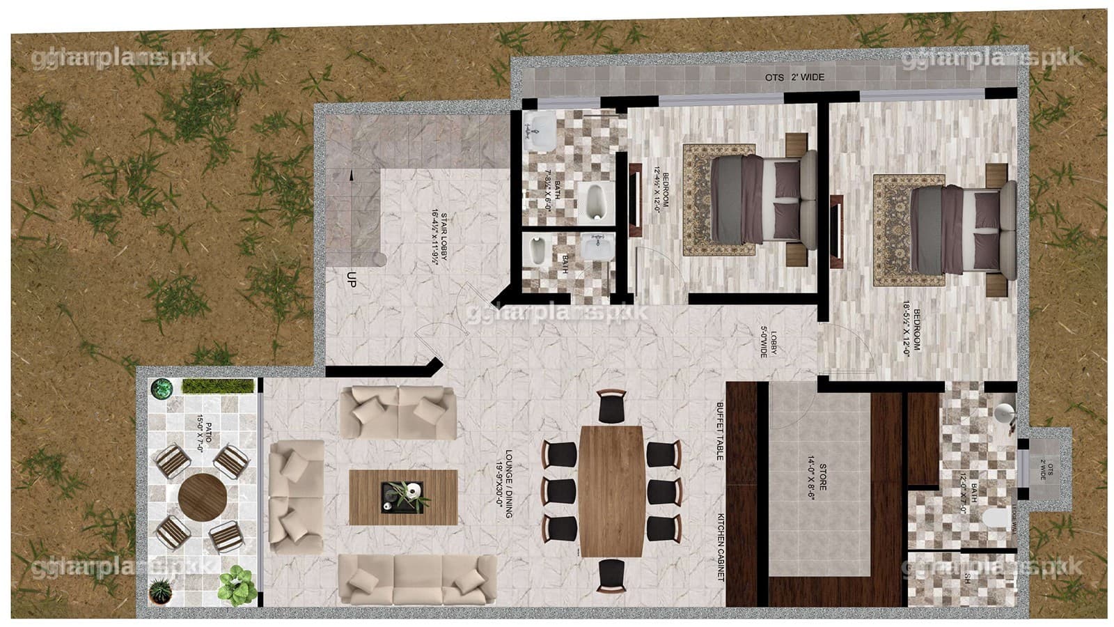 New 10 Marla House Map With 7 Bedrooms