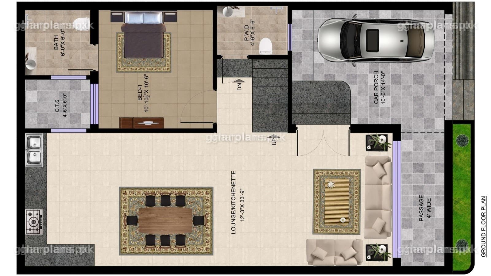 New 25×40 House Plan | 4 Marla House Plan & Elevation