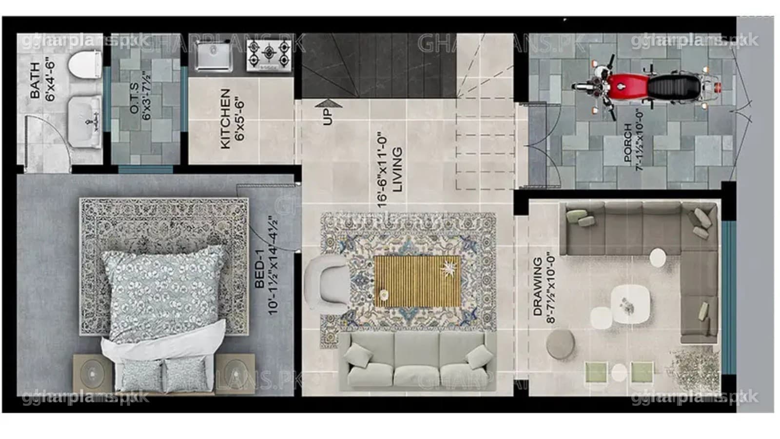 Surprising 3 Marla House Design Plan