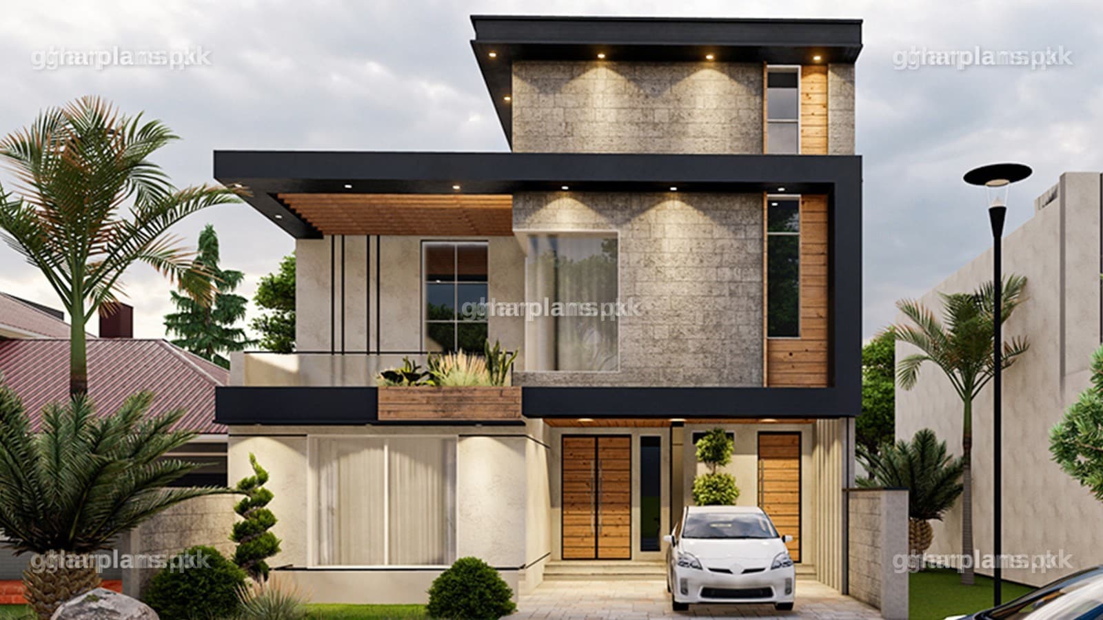 35 x 70 House Plan with Free Elevation