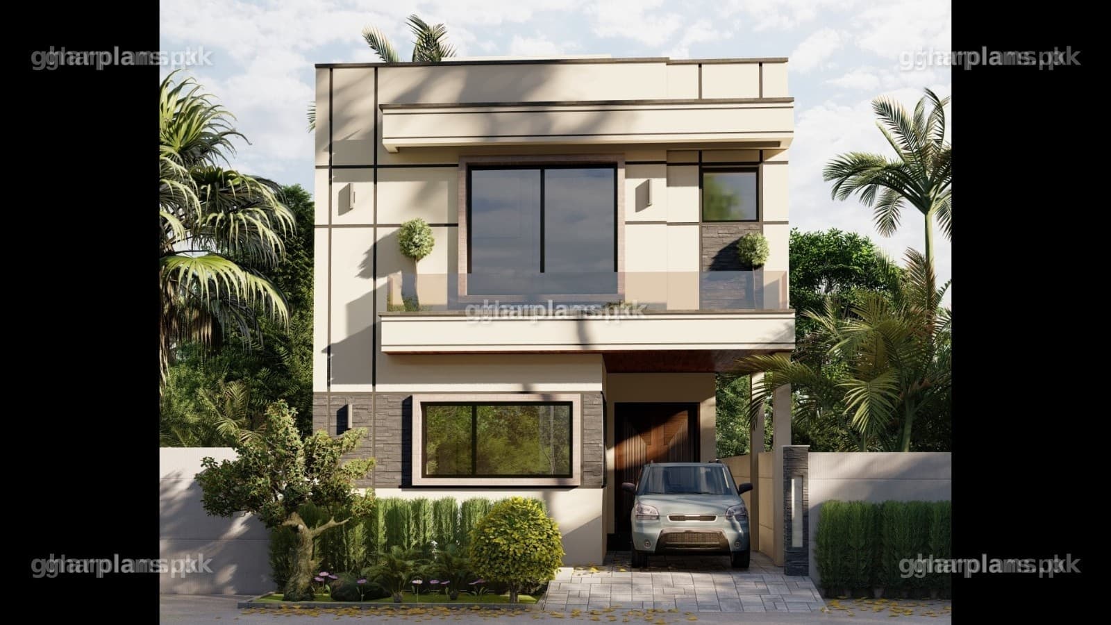 DHA 5 Marla House Map With 4 Bedrooms
