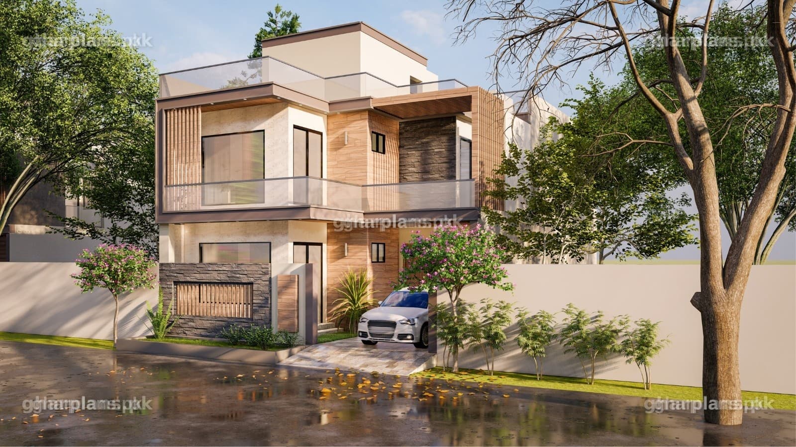 7 Marla House Design with Beautiful Modern Façade