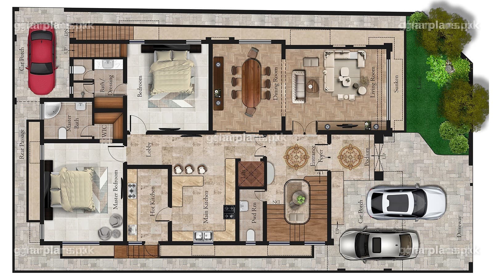 Beautiful 500 Square Yard House Design 50 x 90