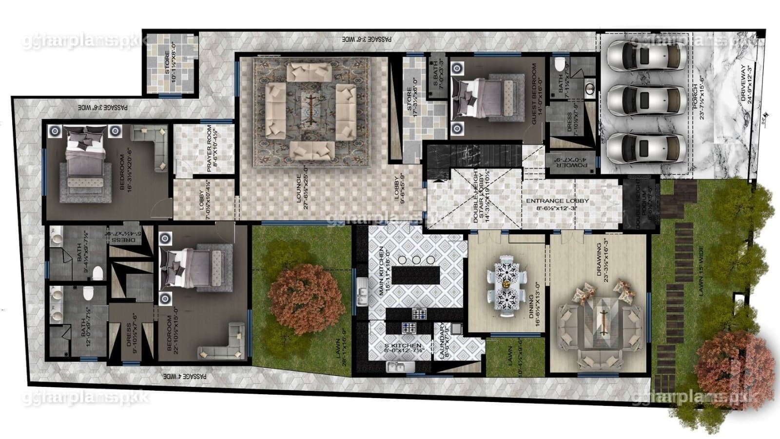 Village House Design (Ghar Ka Naqsha) Pakistan