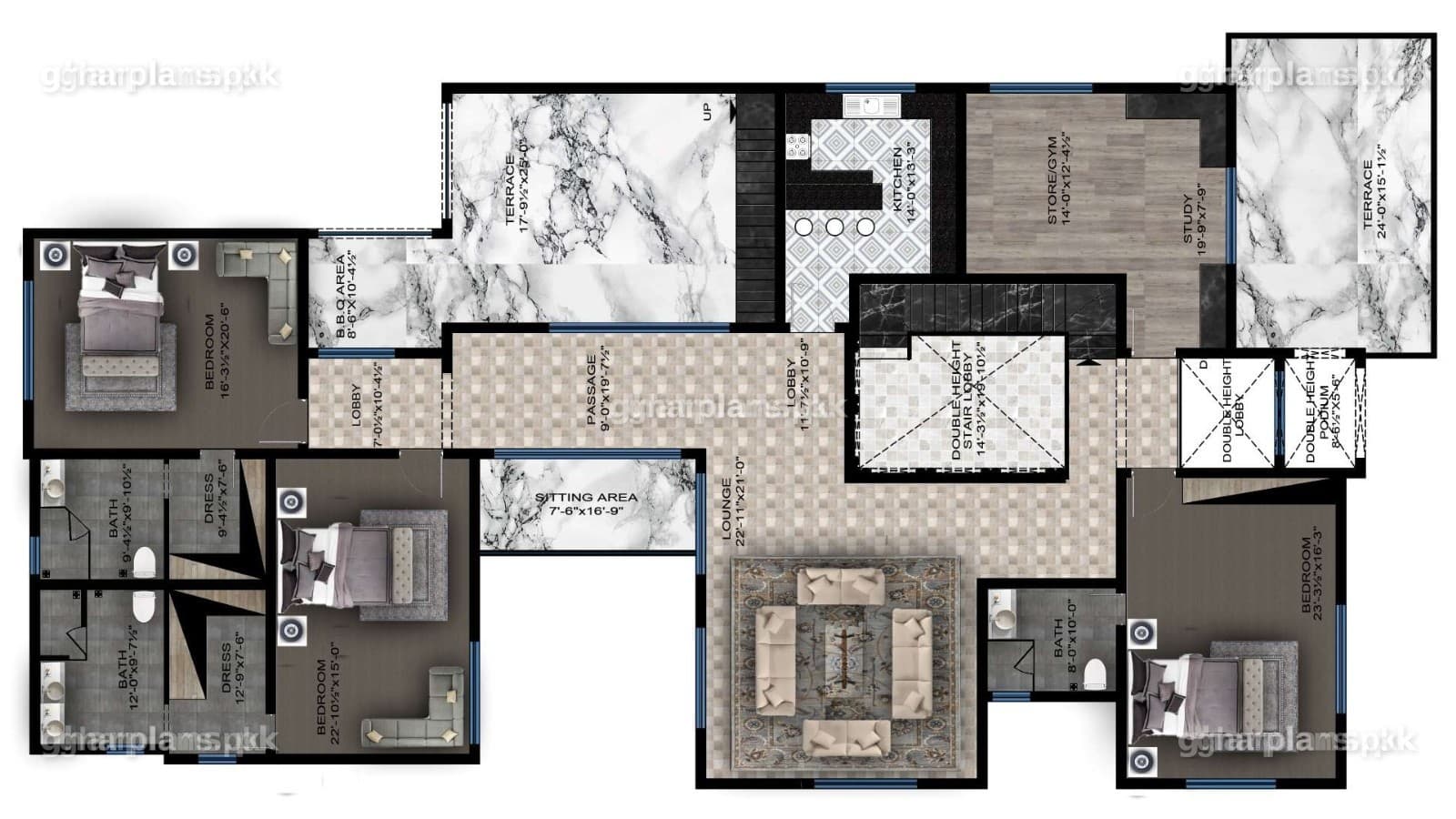 Village House Design (Ghar Ka Naqsha) Pakistan