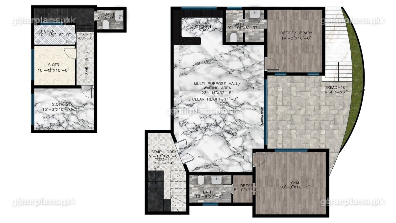 Beautiful 2 Kanal Ghar Design with Layouts and Elevation