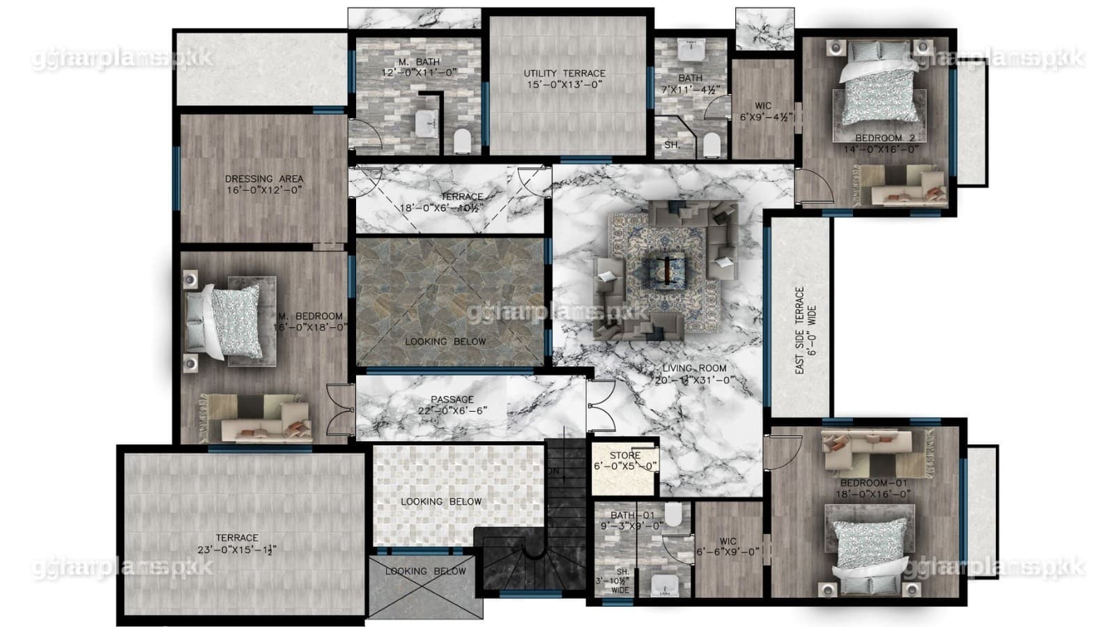 Beautiful 2 Kanal Ghar Design with Layouts and Elevation