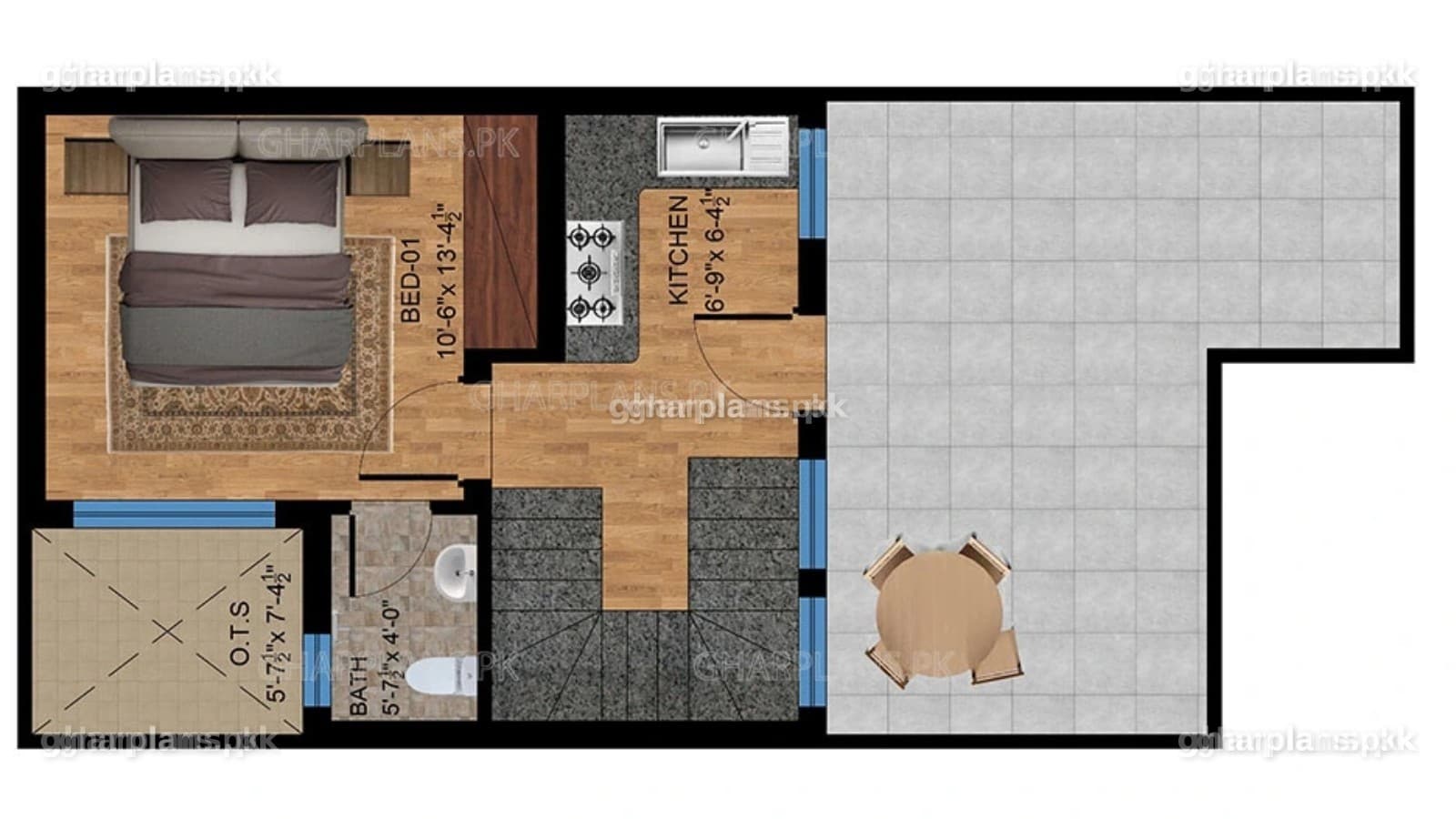 Luxurious 3 Bedroom 3 Marla House Design