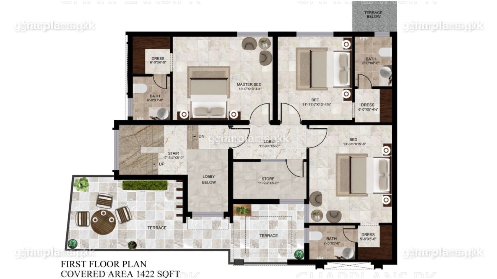 Modern House on Irregular Plot Elevation Design