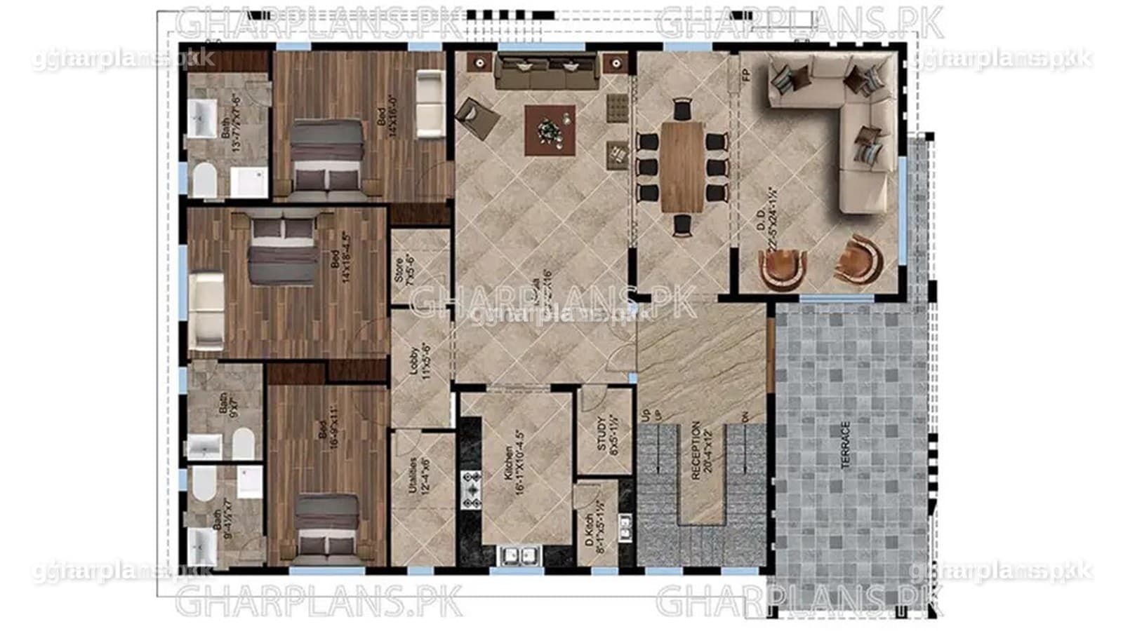 New Wonderful 20 Marla Bungalow House Design 50ft x 90ft