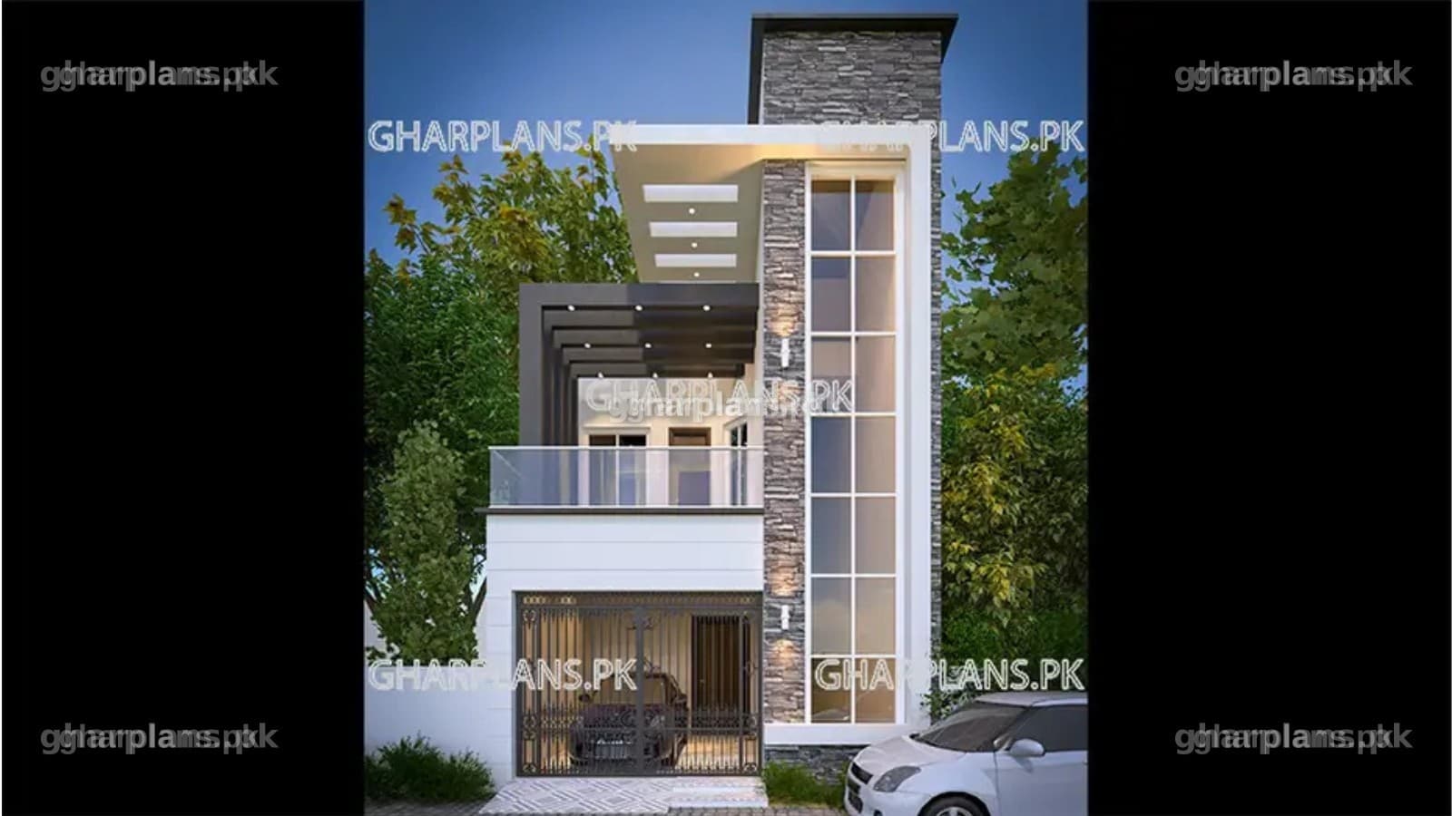 New 3 Marla House Map with Double Floor