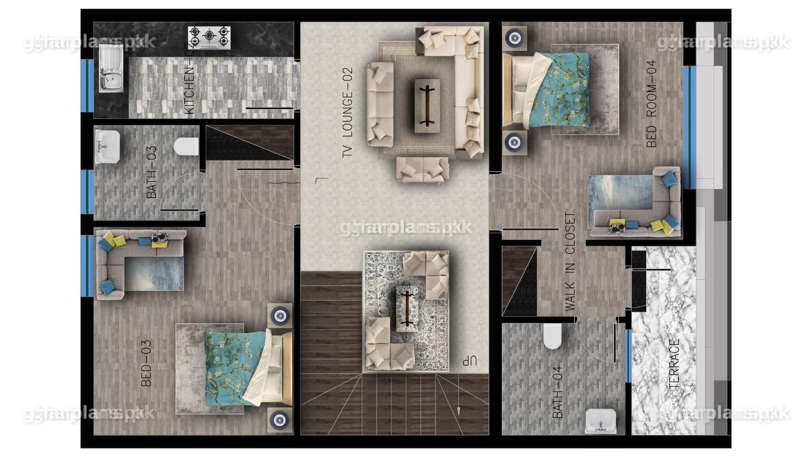 Best 125 square yards house design with 4 bedrooms