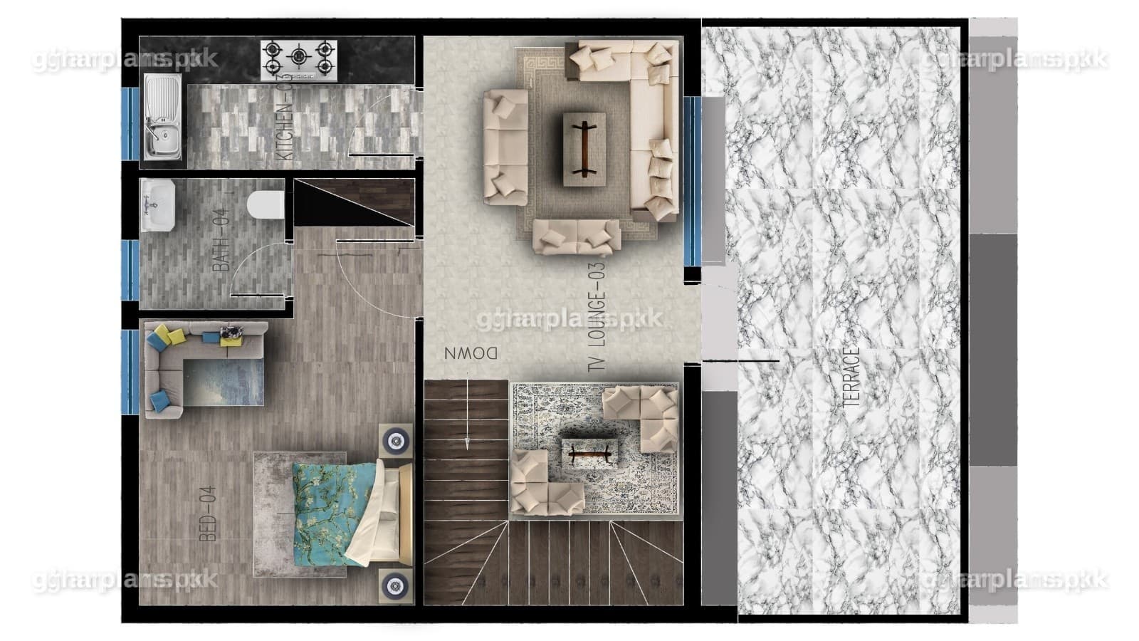 Best 125 square yards house design with 4 bedrooms