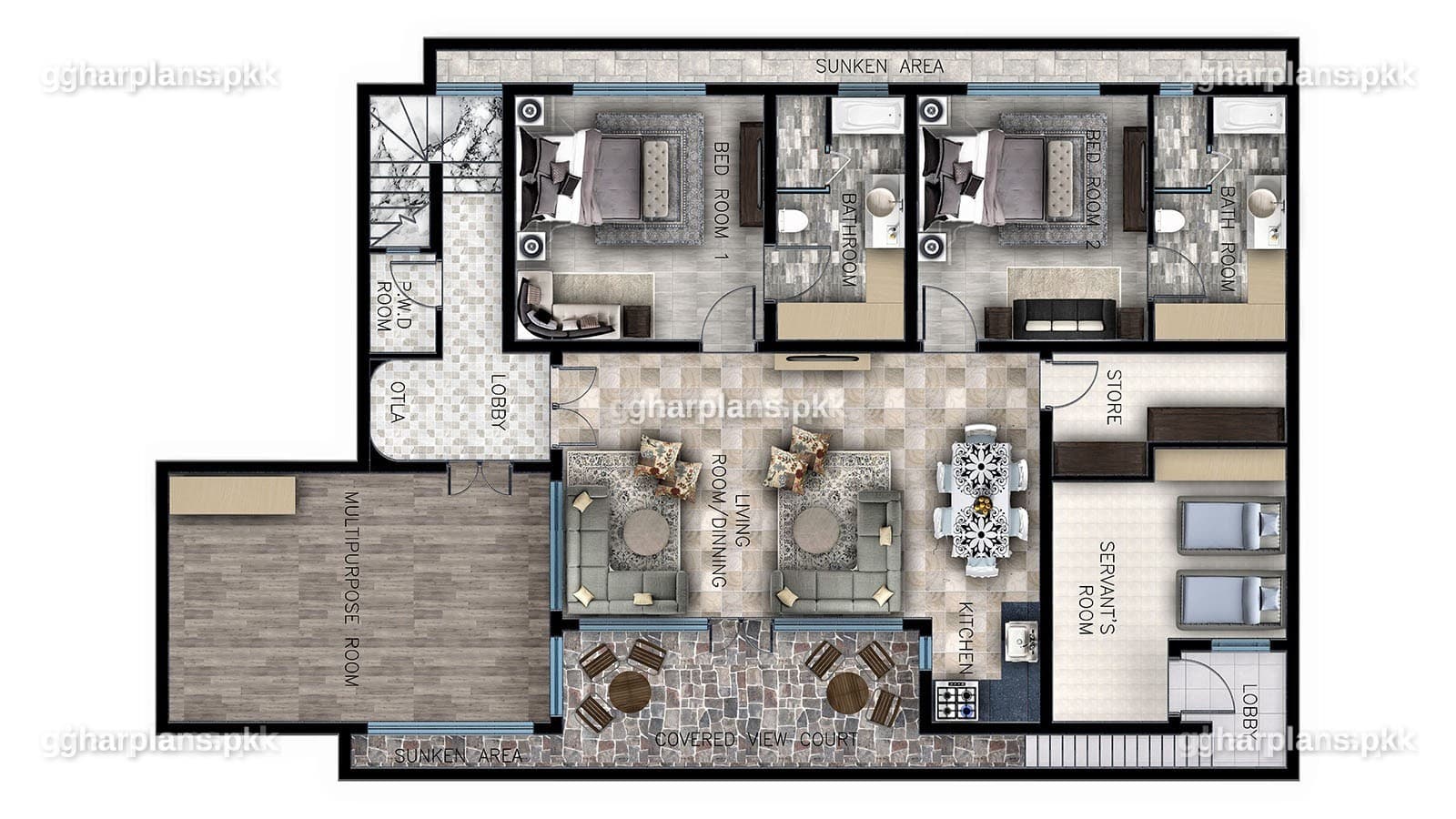 Inspiring 1 Kanal Home Design With Basement Free of Cost
