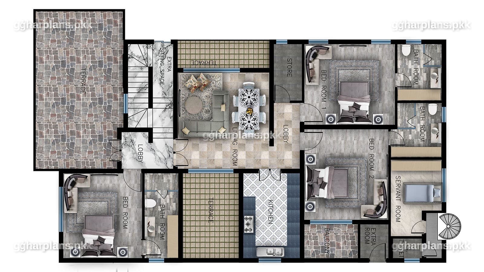Inspiring 1 Kanal Home Design With Basement Free of Cost