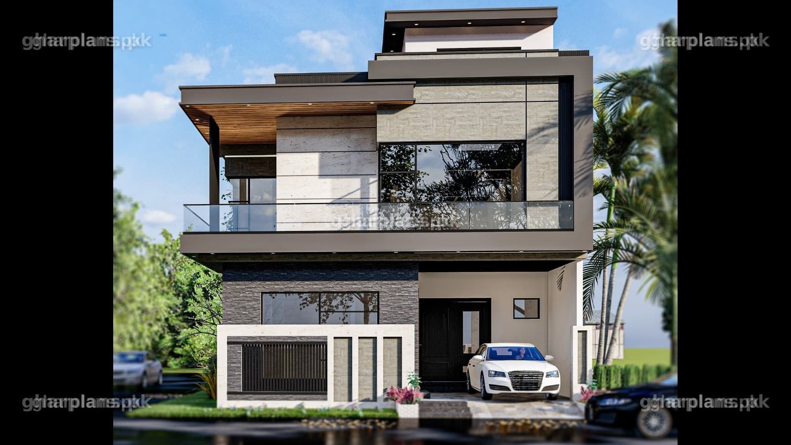 8 Marla, 200 square yards house design front elevation – Ghar Plans
