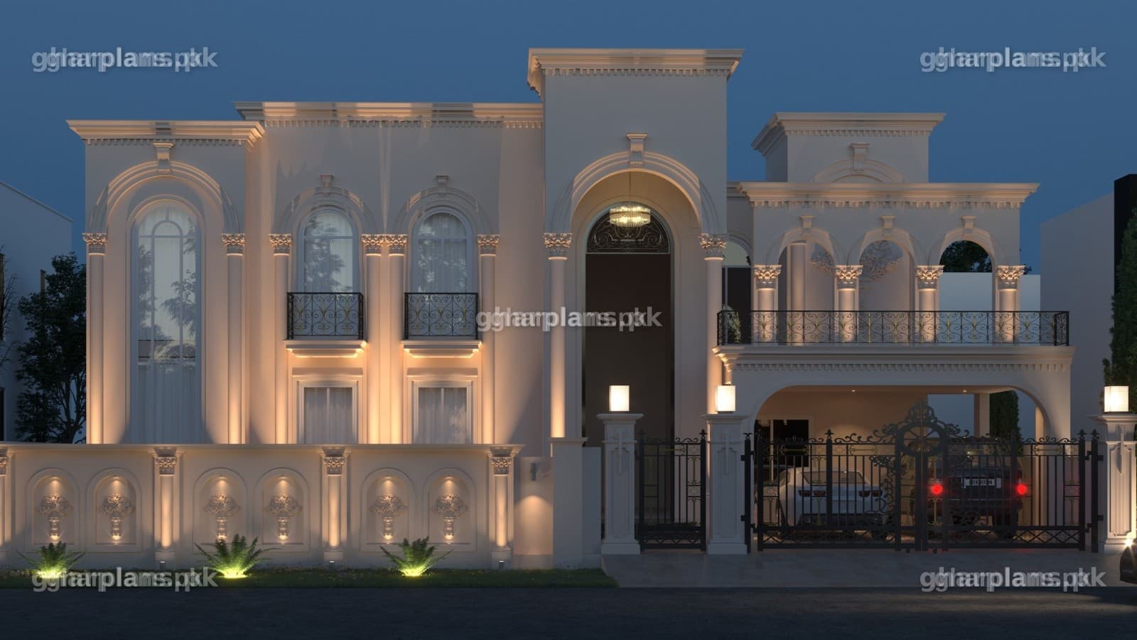 Classical double height 30 Marla layout plan