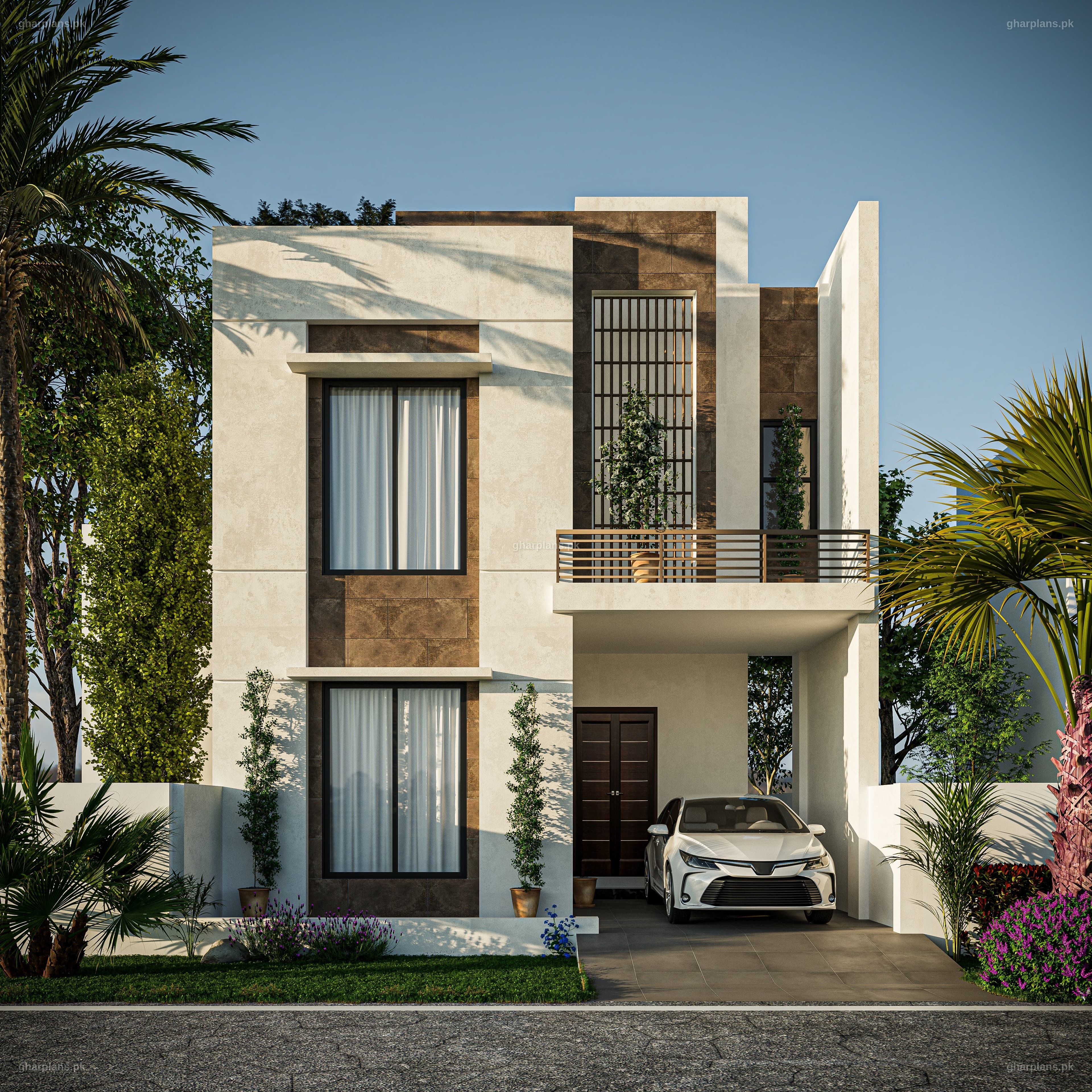 5 Marla Modern House Design in Pakistan | Luxury 3D Floor Plan