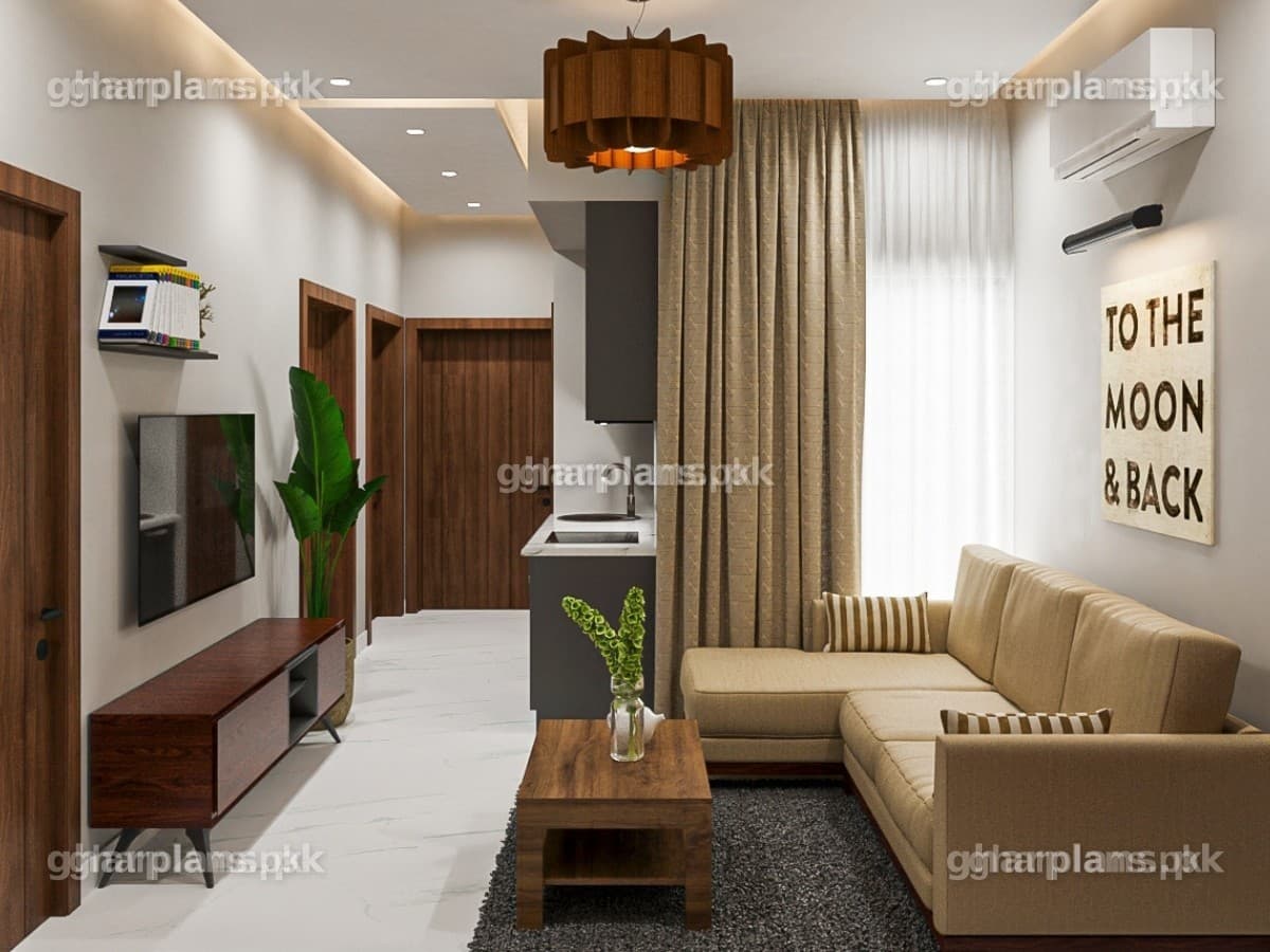Small Pakistani TV Lounge Design