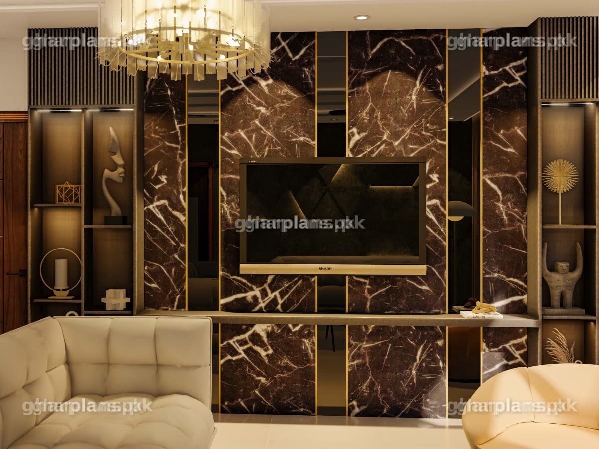 Unique Small TV Lounge Design in Pakistan