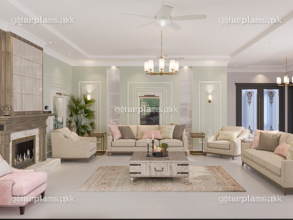 اسٹائلش اور سادہ (مینیملسٹ) پاکستانی ٹی وی لاؤنج کا ڈیزائن