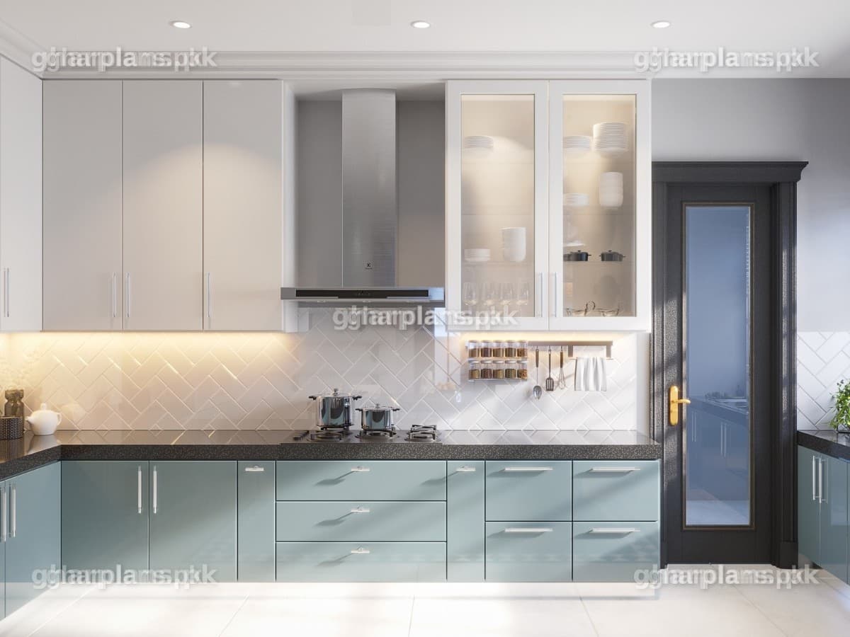 Modern Large Sized Kitchen Design in Pakistan