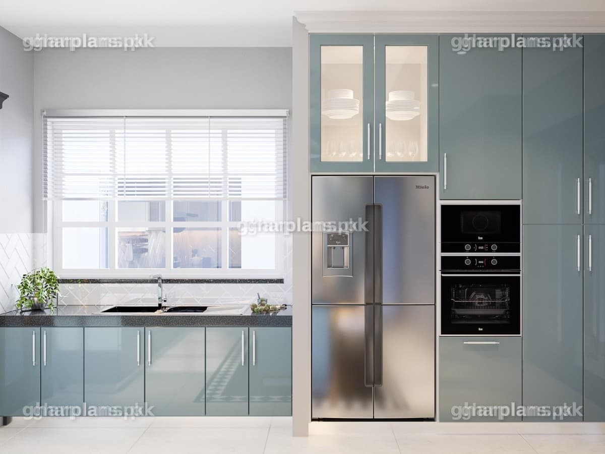 Modern Large Sized Kitchen Design in Pakistan