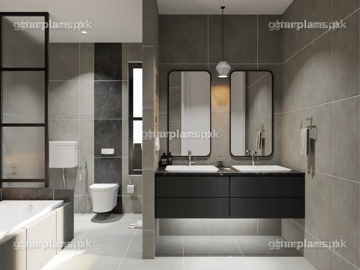 Large Sized Bathroom Design in Pakistan