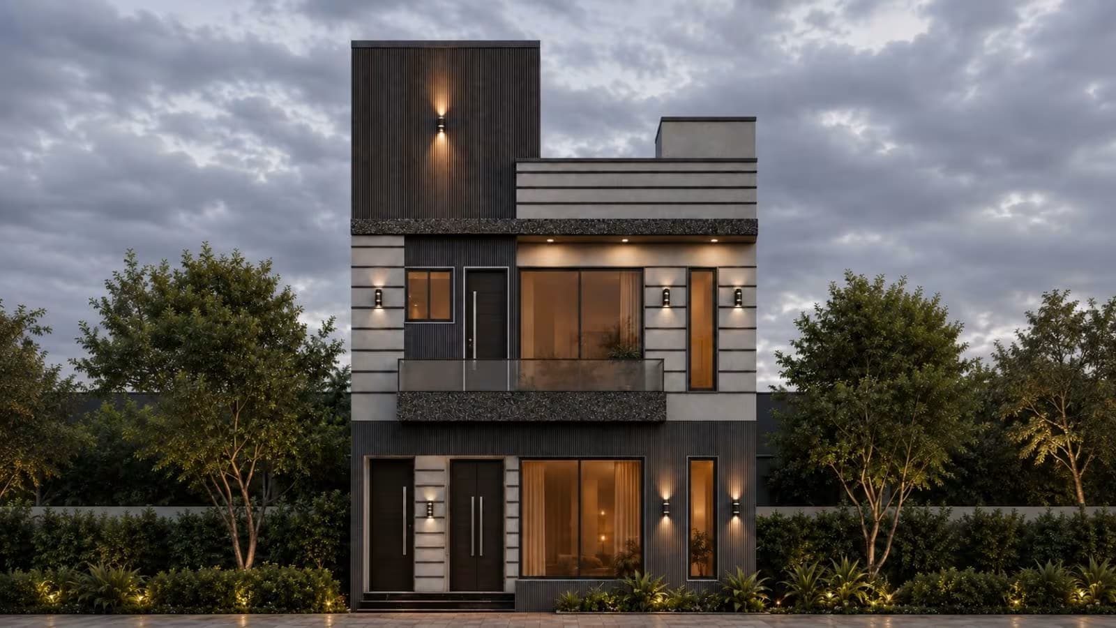 5 marla home design double storey house with mumty front elevation – Ghar Plans
