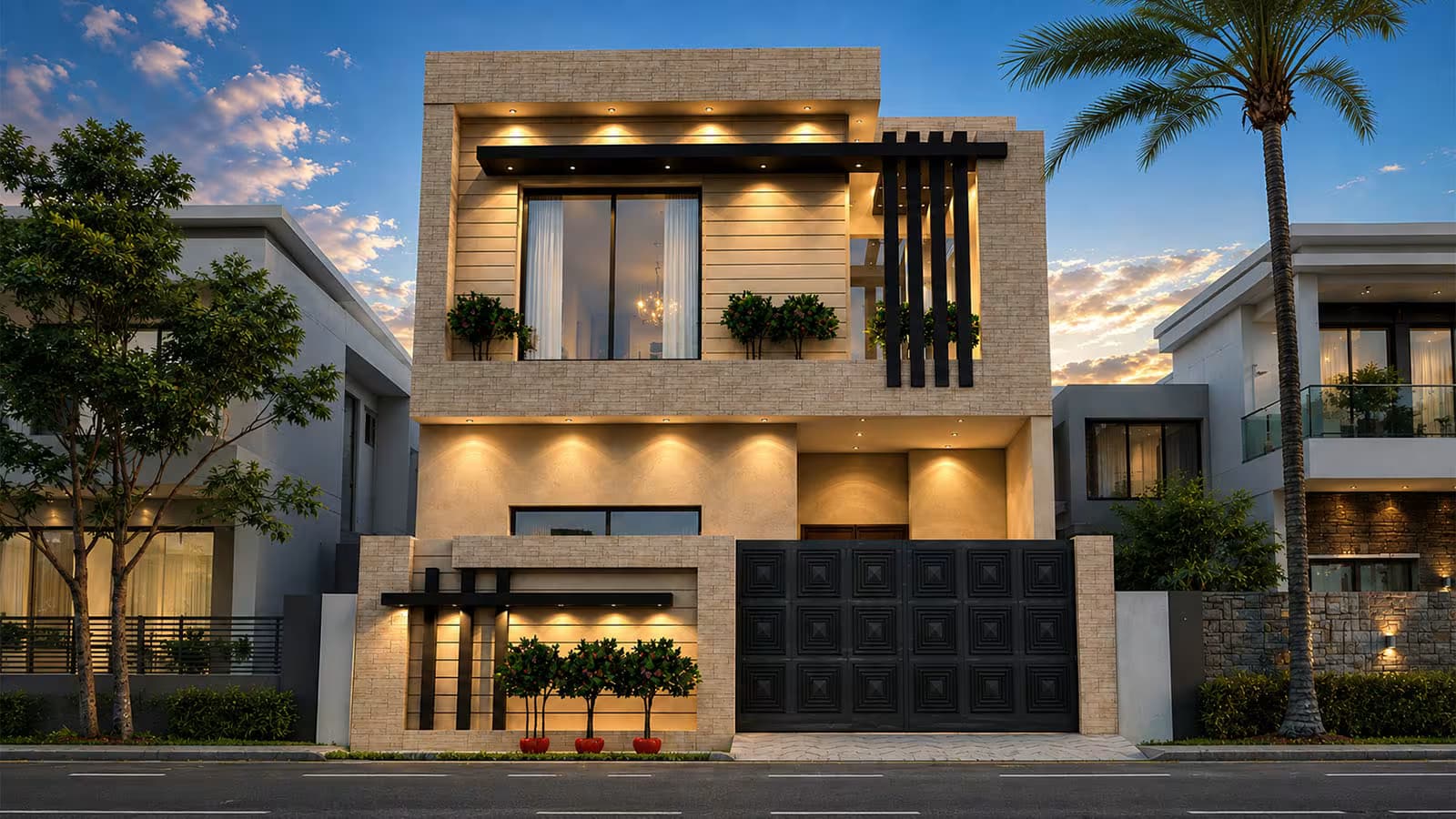 5 marla house layout plan double story front elevation – Ghar Plans