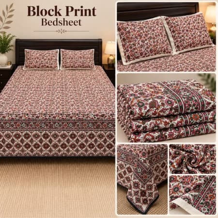block print bedsheet
