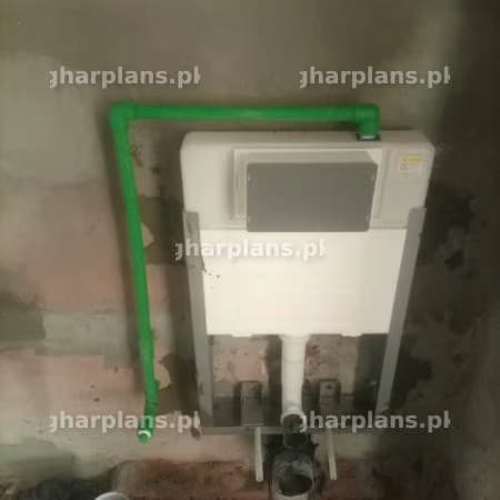 Concealed tank installation during Grey structure Concealed tank installation during Grey structure