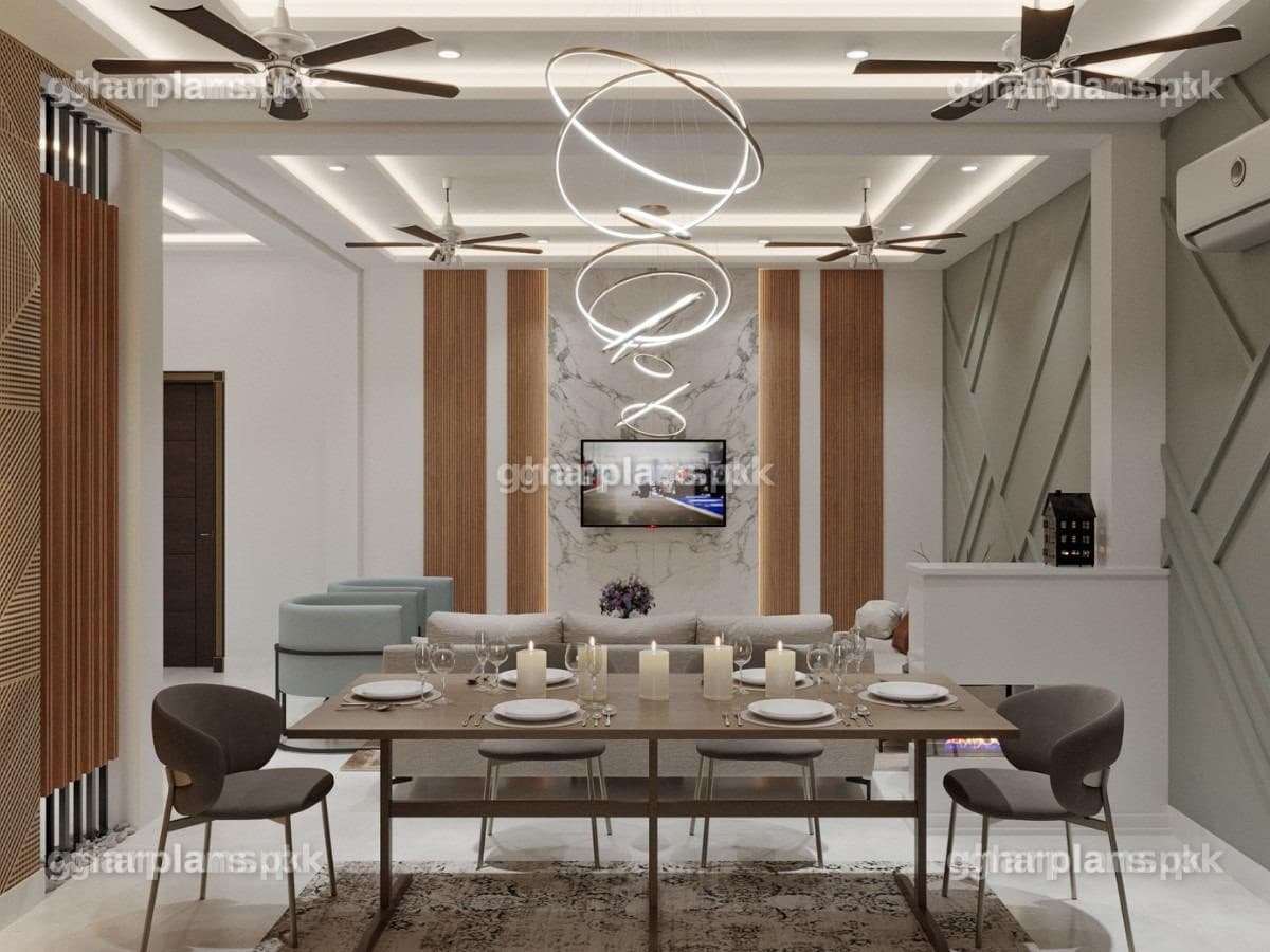 Modern False Ceiling Design for Dining & Living Room in Pakistan Modern False Ceiling Design for Dining & Living Room in Pakistan