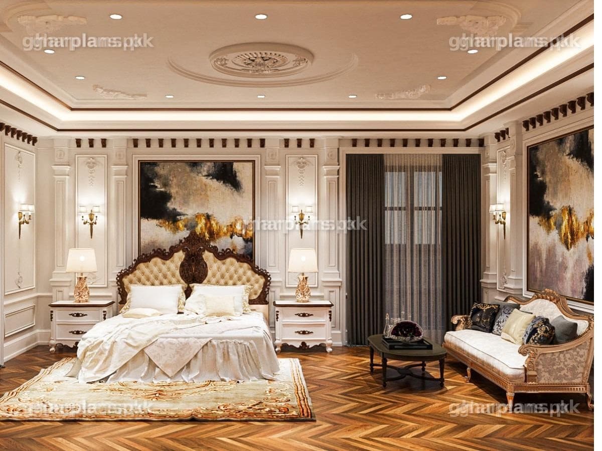 Luxury Classic False Ceiling Design for Bedroom in Pakistan Luxury Classic False Ceiling Design for Bedroom in Pakistan