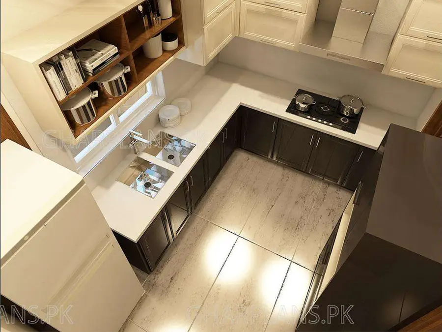 Kitchen interior design-3d view
